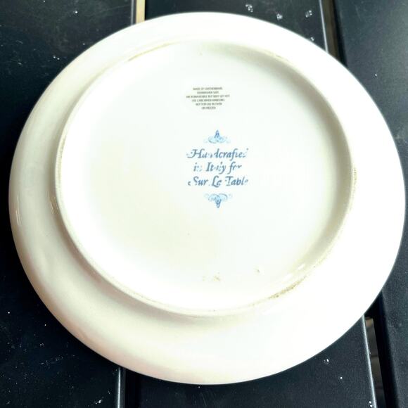 Acqua earthenware 7-1/2” appetizer plate blue and white by Sur La Table - Picture 4 of 8